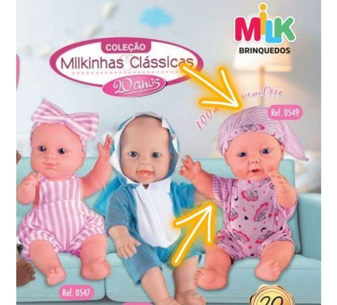Boneca Coleção Milk Milkinha Classica Referencia 0549 Pijama